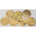 CHINA 1990 . 7x GOLD PANDA . LARGE MEDALS / TOKENS . ASIAN GAMES